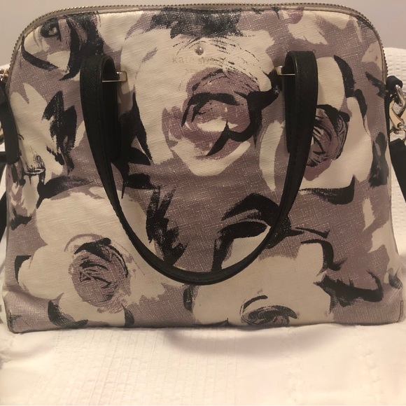 Neutral floral Kate Spade purse - Picture 3 of 4